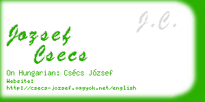 jozsef csecs business card