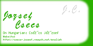 jozsef csecs business card